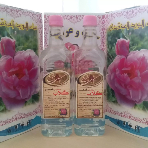 گلاب قمصر کاشان (گلاب عیار 30) (گلاب 375 عدد گل) (گلاب دو آتشه) یک لیتر با کیفیت خاص و تولید سنتی